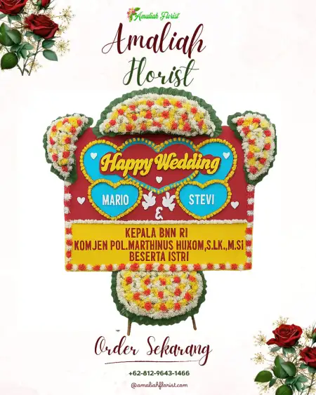 Papan Bunga Pernikahan Rangkui